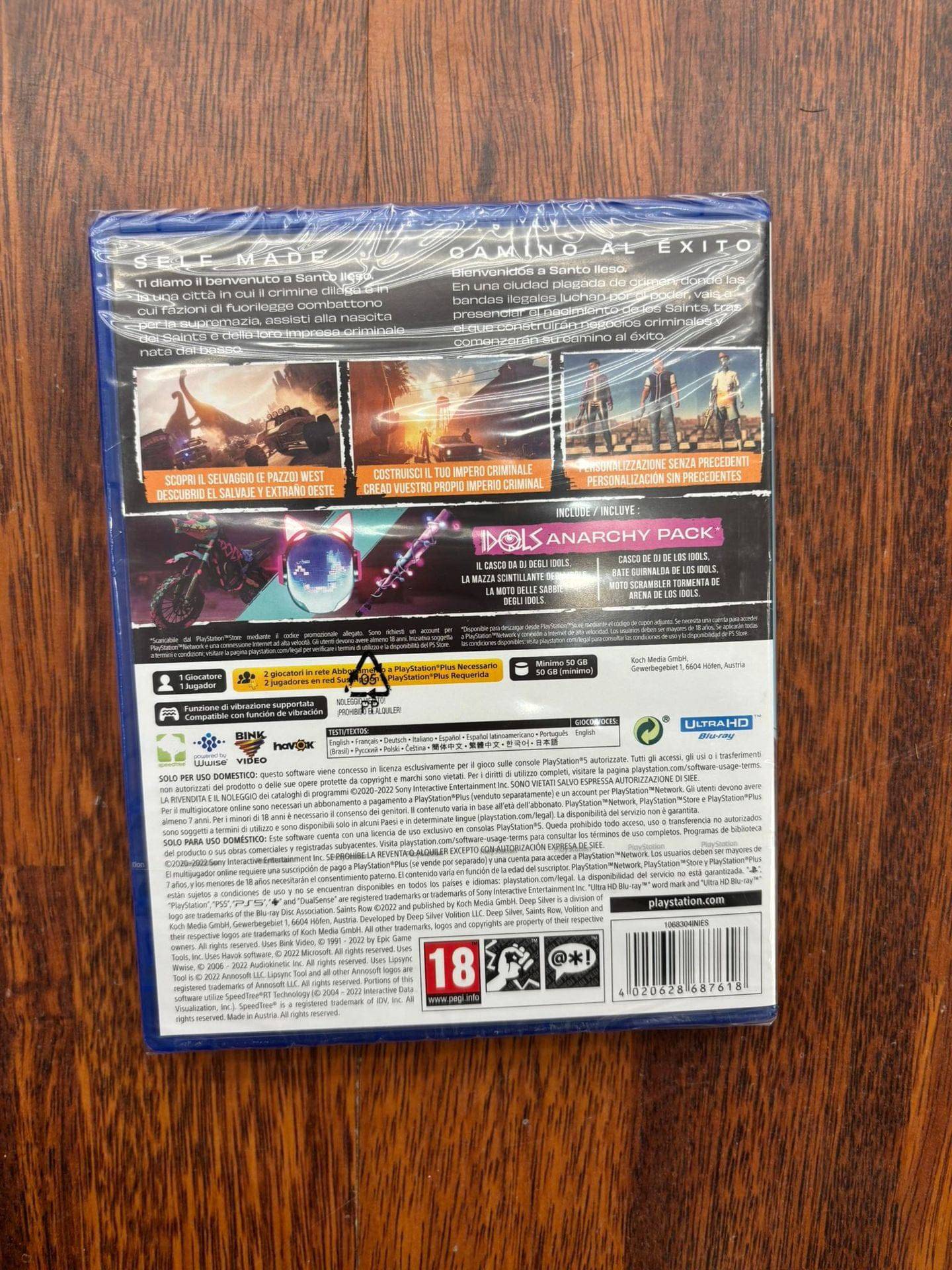 Saints Row Day-One Edition PS5 IT/ES Saints Row Day-One Edition PS5 IT/ES